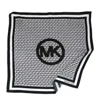 在飛比找Yahoo奇摩購物中心優惠-MICHAEL KORS 大MK圓標滿版Logo雙色帕領方巾