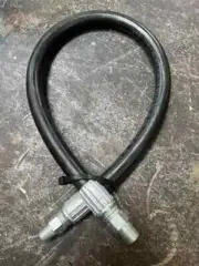 3/8" x 180" 2 wire Hydraulic Hose assembly 5,000 PSI with 2 Male Pipe Fittings