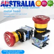 22mm 10A Metal Emergency Stop Pushbutton For Switches Elevator Power Start Stop