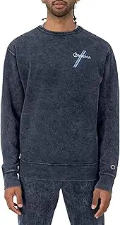 [Champion] Men's Sweatshirt, Mineral Dye Graphic Crewneck Sweatshirt, Men's Pullover Sweatshirt