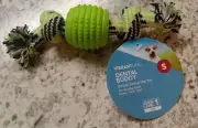 Vibrant Life Double Dental Buddy Rope Dog Toy Healthy Gums, Chew, Fetch, or Tug.