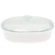 Corningware FS2 2.5qt French White Casserole Dish & DC1.5C Clear Glass Lid