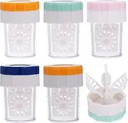 RMISODO 6 Pieces Manually Contact Lens Cleaner Washer Plastic Lens Case Cleaning Container