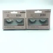 2x Cala EYELASH Pair False Lashes BLACK 3D Faux Mink-POSH & NOVA