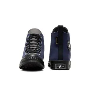 CONVERSE-男女GORE TEX高筒帆布鞋-A05564C-藍黑 防水 Chuck Taylo’70 三星標