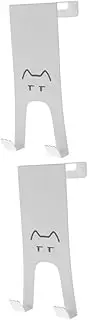 HOMSFOU 2pcs over Door Hook Metal Hanger for Clothing Handbags Towels for Kitchen Cabinets Closets and Bathrooms Space-saving Organizer for Hats and Belts