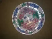 Grape plate with leaves 10" diameter