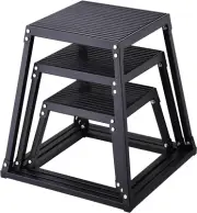 Plyometric Platform Box, Plyometric Jump Box, Fitness Steel Plyo Box for Home Gy