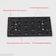Tripod Mounting accessory Cheese Base Plate fr 15mm Rod Support DSLR Rig Clamp