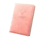 aerkesd 360 Pages A5 Faux Leather Thick Business Notebook Sketch Journal Diary with Pen-Pink