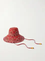 [CALL IT BY YOUR NAME] CALL IT BY YOUR NAME - Capeline Reversible Cotton Bucket Hat - Red - One size One size Red