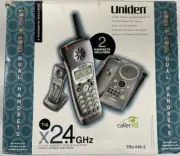 Uniden TRU448-2 2.4 GHz 2 Cordless Phones Digital Answering Machine New Sealed