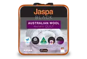 Jaspa Black Wool Machine Washable Quilt