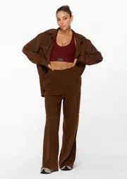 [Lorna Jane] 70s Revival Corduroy Pants in Brown, Size - Large L Espresso