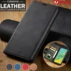 For Samsung S24 FE 23 S22 S21 FE S20 Ultra S10 Leather Wallet Card Case Cover
