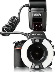 [Meike] MK-14EXT-N I-TTL Macro Ring Lite Flash with LED AF Assist Lamp for Nikon Cameras D5100 D3200 D3300 D5200 D90 D850 D3500