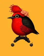 Signed AP Mike Mitchell Yellow-Fronted Woodpecker VARIANT LE Art Print Poster