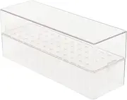 Nail Drill Bits Holder Stand, 48 Holes Drill Bits Display Organizer Box, Transparent Acrylic Dustproof Drill Bit Case, Portable Nail Bit Container Case for Home Use, Nail Salon