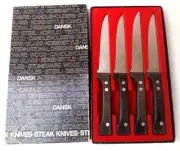 VINTAGE DANSK STEAK KNIVES SET KOBENSTYLE IN ORIGINAL BOX!!!