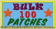 CUSTOM/MADE TO ORDER SPECIAL BIKER EVENT RALLY PATCHES- 100 - BULK DEAL