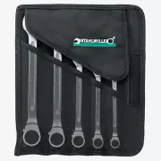 Stahlwille 17/5 OPEN RATCH Combination Ratcheting Spanner Set, Metric, 5 Pieces,
