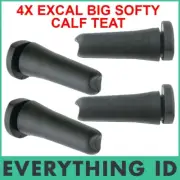 4 x EXCAL BIG SOFTY CALF REARING TEATS SHOOF MILK TRAIN FEEDER & 22mm TEAT HOLES