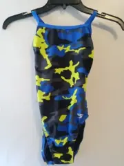 Speedo Women's Pro-LT Camo Squad Flyback Swimsuit Size 26 Speedo Blue