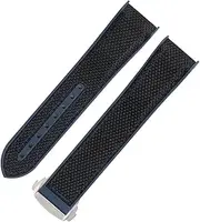 [KAVJU] Rubber Watch Band For Omega Seamaster Folding Deployment Buckle Clasp Luxury Nylon Silicon Strap Bracelet Accessories Parts