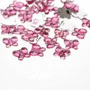 15mm Pink Flat Back Butterfly Rhinestones | 1200 Pieces