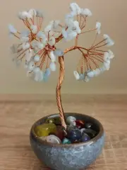 Natural Stone Crystal Money Tree for Decor Bonsai Wealth Luck Natural Base