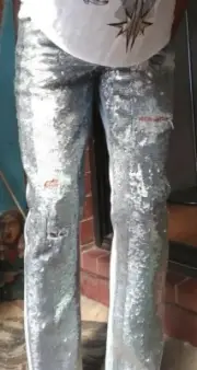 Sass & Bide "Scene Stealer" Sequin Embellished Jeans Pants sz 25