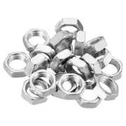 20pcs M16x1.0 Steel Hex Nuts Hardware Nuts Screw Bolt Fasteners 8mm High