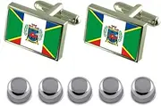 [Select Gifts] Shirt Dress Studs Periquito City Minas Gerais State Flag Cufflinks