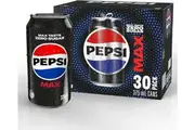 Pepsi Max Zero Sugar Cola Soft Drink, 30 x 375ml
