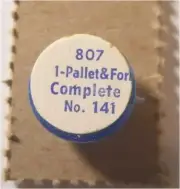 Elgin 807 - Part #141 - Fork & Arbor Pallet - Factory Watch Replacement / Repair
