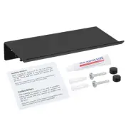 Stick-on Wall Shelf Aluminum Wall Mounted Phone Shelf Holder Wipes Rack, Black