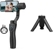 Justivana Universal F8 Handheld 3- Gimbal Phone Holder Anti Shake Video Record Stabilizer Cellphone Smartphone