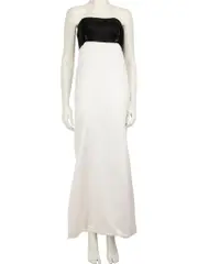 Two Tone Embellished Strapless Dress