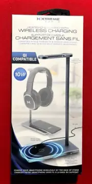 Xtreme Power Headphone Stand With Wireless Charging 10W XWC8-1025-BLK - Black