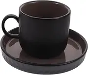 OKUMEYR 1 Set Retro Ceramic Teacup with Saucer Decorative Water Cup for Parties and Festivals Unique Present for Tea and Coffee Lovers Stylish Nordic Design