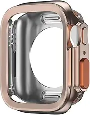 TOPBD Case for Apple Watch Ultra 10 9 8 7 46mm 42mm 45mm 41mm 44mm 40mm Soft TPU Shockproof Protective Full Bumper Cover for iwatch Series 6 5 4 SE Case(Rose Gold,45mm)