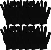 [Winterlace] Winter Magic Gloves, 12 Pairs Stretchy Warm Knit Bulk Pack Mens Womens, Wholesale