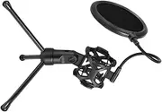 CATIEBYE Microphone Filter Stand Abs Tripod Desktop Holder Ideal for Livestreams Online Chats