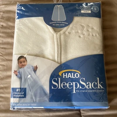 NEW Halo Sleep Sack Swaddle Micro Fleece Cream Newborn Birth-6 Mos TOG 1