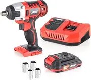 [Formula 1] Impact Wrench 1/2 Inch Set 20 V 1 x 2.0 Ah Battery and Charger, 220 Nm, 4 Sockets 17/19/21/22 mm, in Storage Case