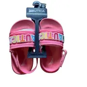 Nautica Morning Glory Rainbow Loch Girls Toddler Slides Size 6 NWT