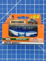 1998 MATCHBOX SUPERFAST #54 ACTION CANYON RAPIDS RAFT WITH TRAILER NEW IN BOX