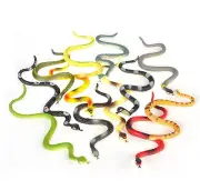 8 RAIN FOREST RUBBER SNAKES 6" REALISTIC FAKE SNAKE HISSING TONGUE, GAG GIFT