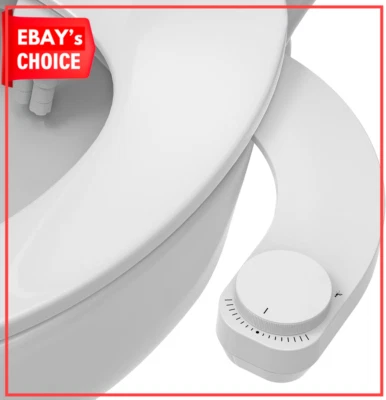 WITHLENT Bidet Toilet Seat Left Hand Ultra Slim Non Electric Dual Nozzle Adjusta