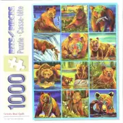 Bits And Pieces - Grizzly Bear Quilt 1000 Piece Puzzle - Nancy Dunlop Cawdrey